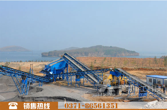 河卵石制砂生產線現場